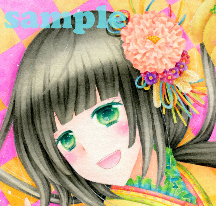 手描きイラスト 手描き イラスト オリジナル 女の子 黒髪 着物 カラーインク コピック 水彩 アクリルガッシュ アナログ カラー おまけ多数 手描き イラスト 売買されたオークション情報 Yahooの商品情報をアーカイブ公開 オークファン Aucfan Com