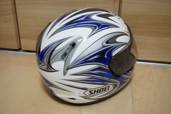 廃盤商品 SHOEI フルフェイス デザイン ホワイト ブルー X-9 PHASE