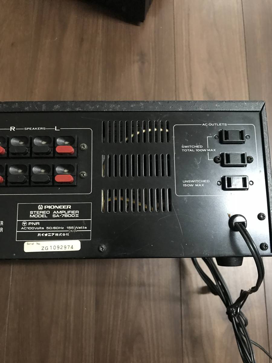 Pioneer 【12】PIONEER パイオニア SA-7800 アンプ 音出し確認済 中古