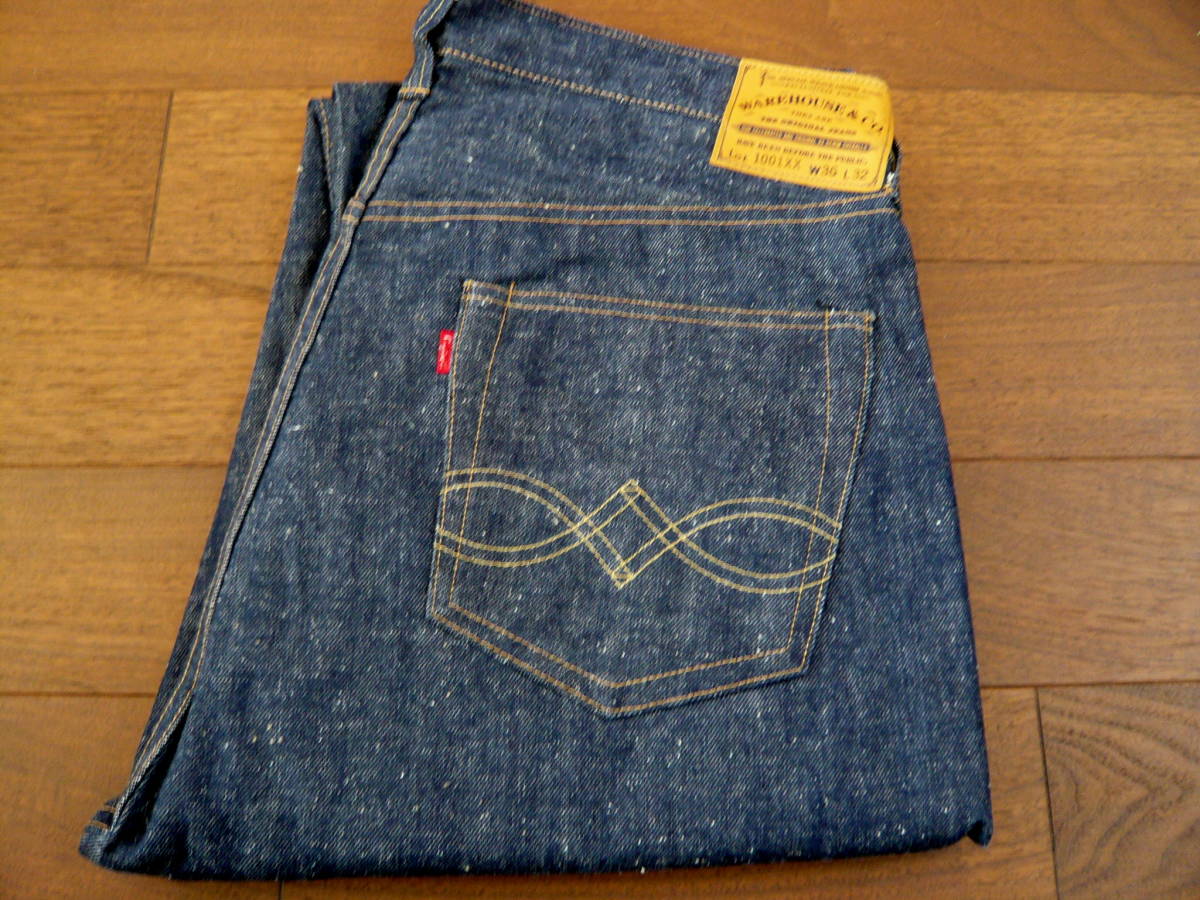 新品 格安 ウエアハウス 1001XX 鹿革パッチ ステッチ有 赤タブ有 