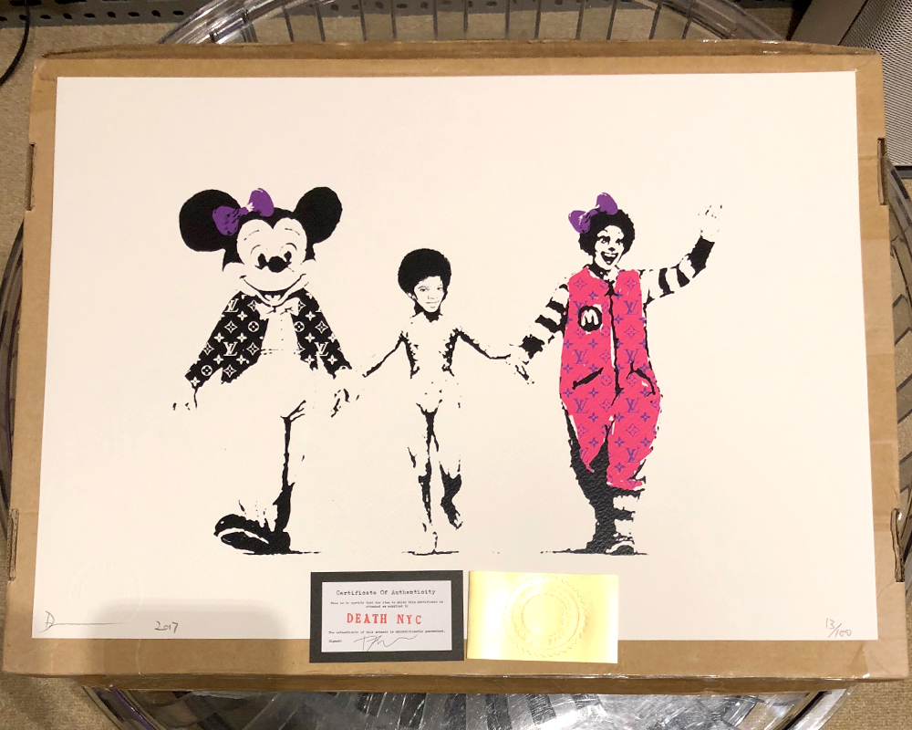 希少！本物！2017年 世界限定100枚 DEATH NYC Banksy バンクシー