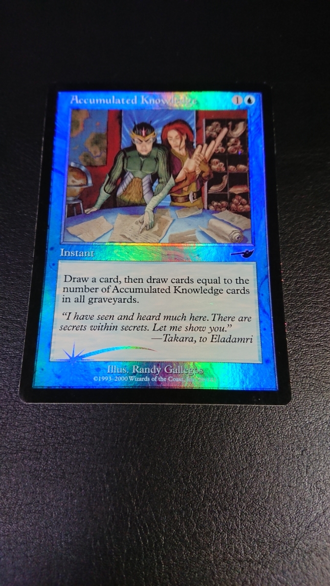 ☆MTG 【ENG】☆Foil☆《蓄積した知識/Accumulated Knowledge》[NEM] 青C
