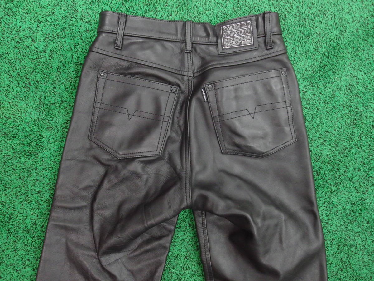 ■KADOYA カドヤ BC-PANTS ストレートレザーパンツ 革パンツ 30インチ■
