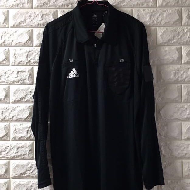 新品 アディダス レフリー ベーシックジャージーL/S サイズ2XO 黒色_1
