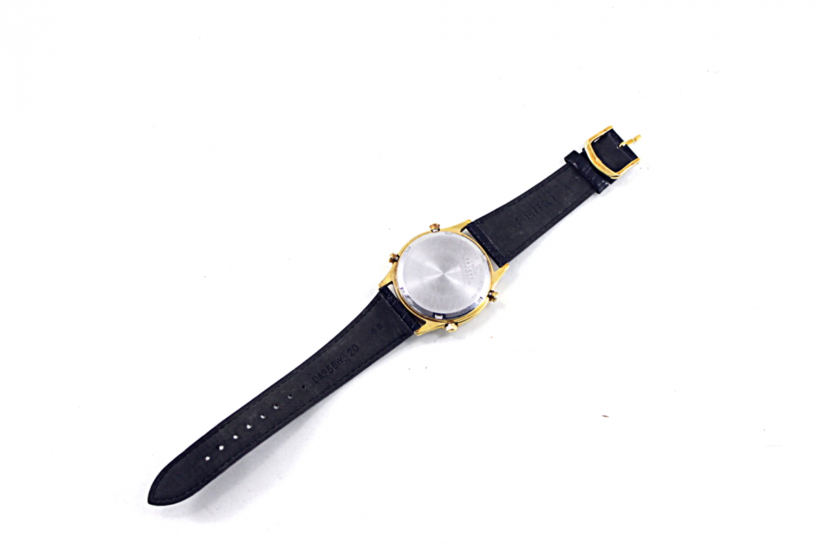 中古品】SEIKO クロノグラフ クォーツ 7A28-6010 電池交換済 取説付き 
