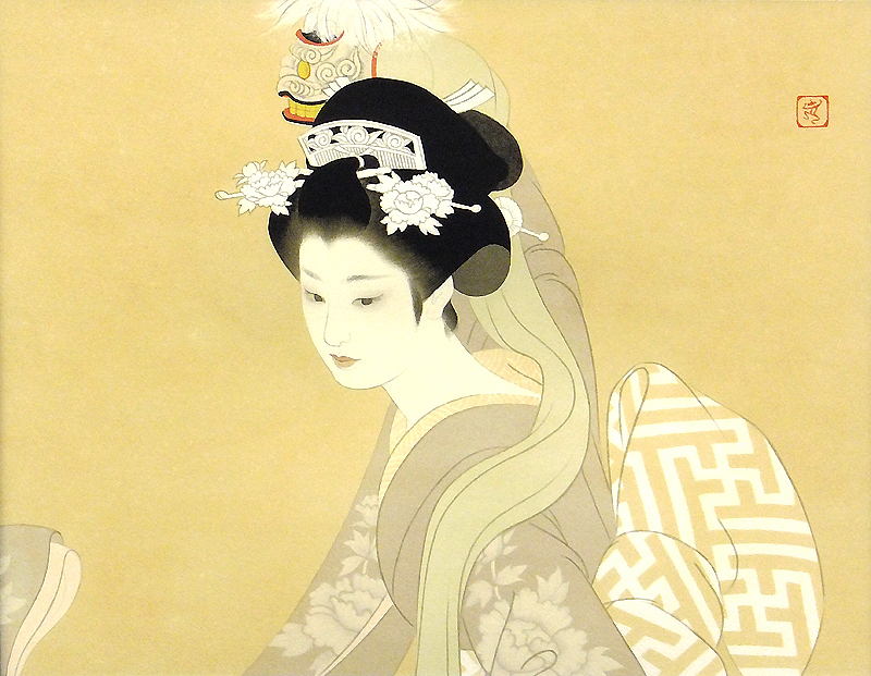 GLC】志村立美 「美人画」 リトグラフ 直筆サイン 限定200部 美人画