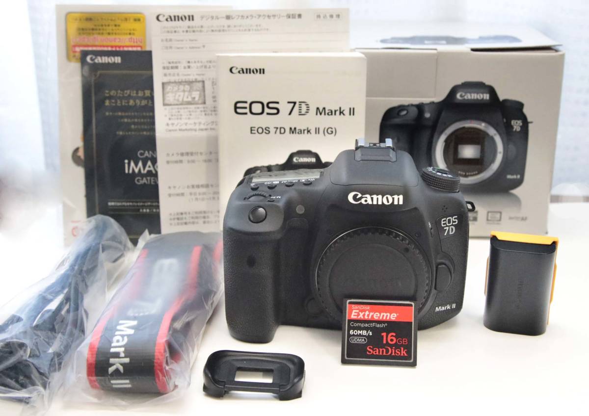キャノン CANON EOS 7D Mark II Mark2 カメラ ボディ 箱付き 美品 キャノン CANON EOS 7D Mark II Mark2 カメラ ボディ 箱付き 美品