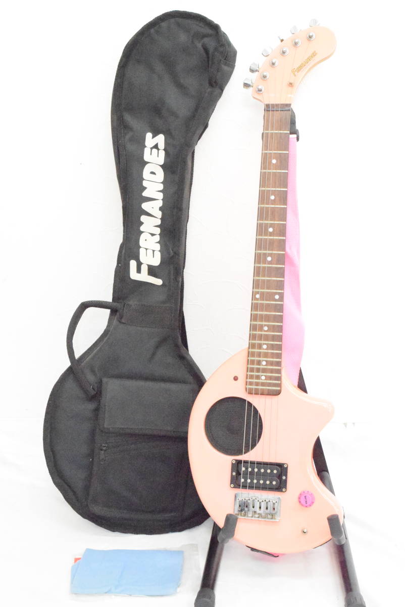 フェルナンデスZO-3ピンク エレキギター 内蔵スピーカー 中古