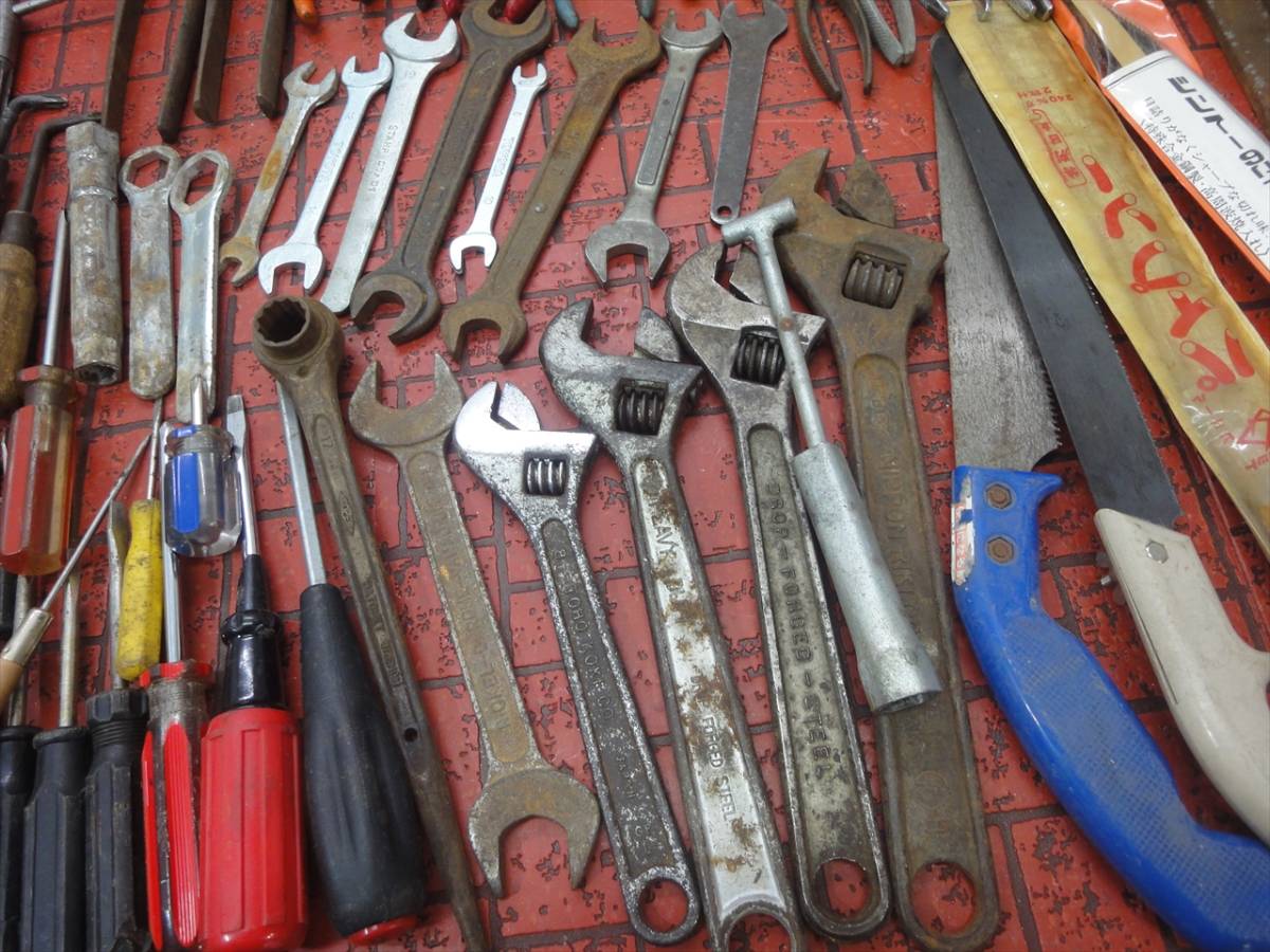 A15-3M5446/【工具大量】手工具 色々★ペンチ・ノコギリ、ドライバー・モンキー・ヤスリ・レンチなど※沖縄/離島発送不可