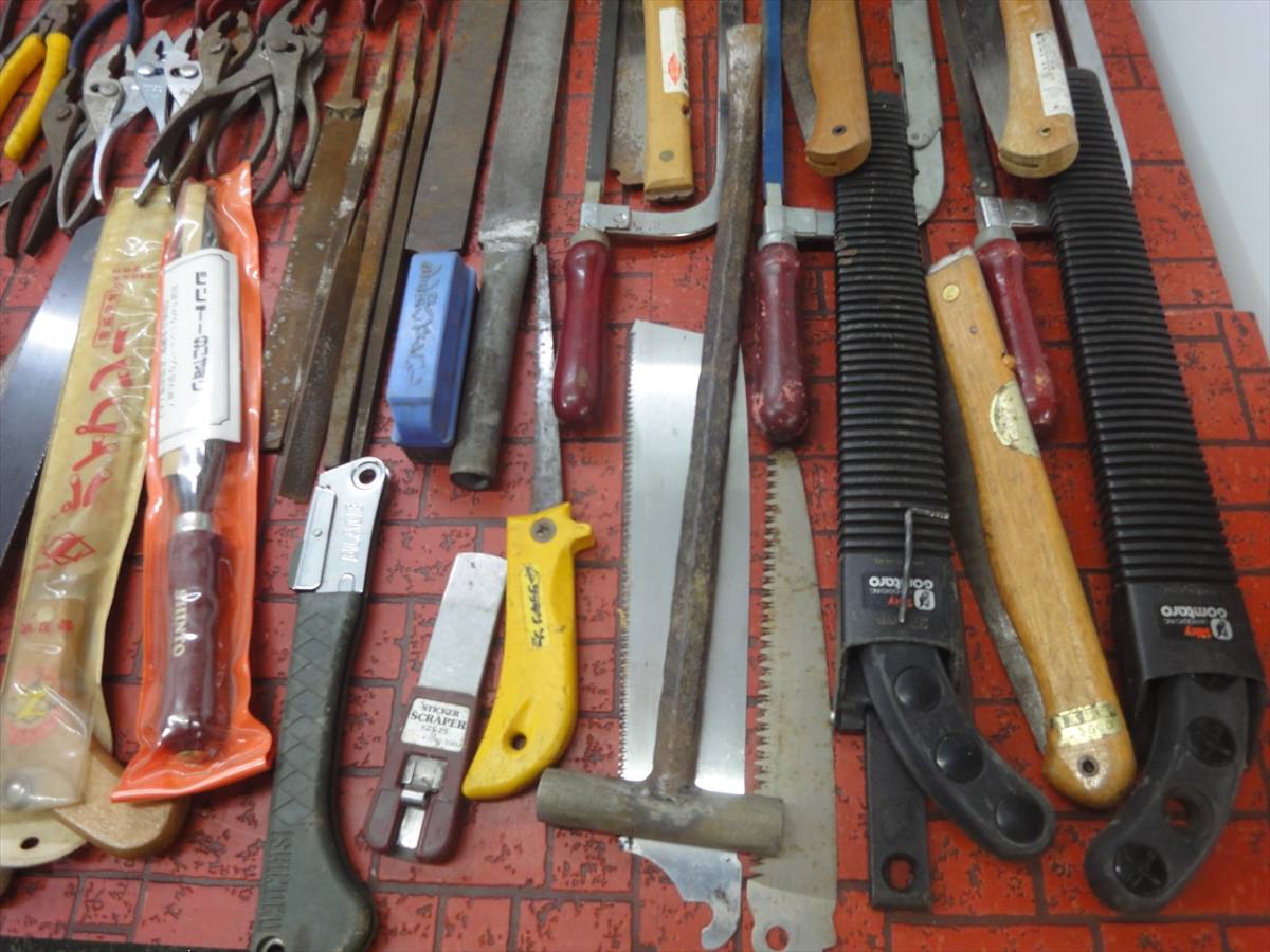 A15-3M5446/【工具大量】手工具 色々★ペンチ・ノコギリ、ドライバー・モンキー・ヤスリ・レンチなど※沖縄/離島発送不可