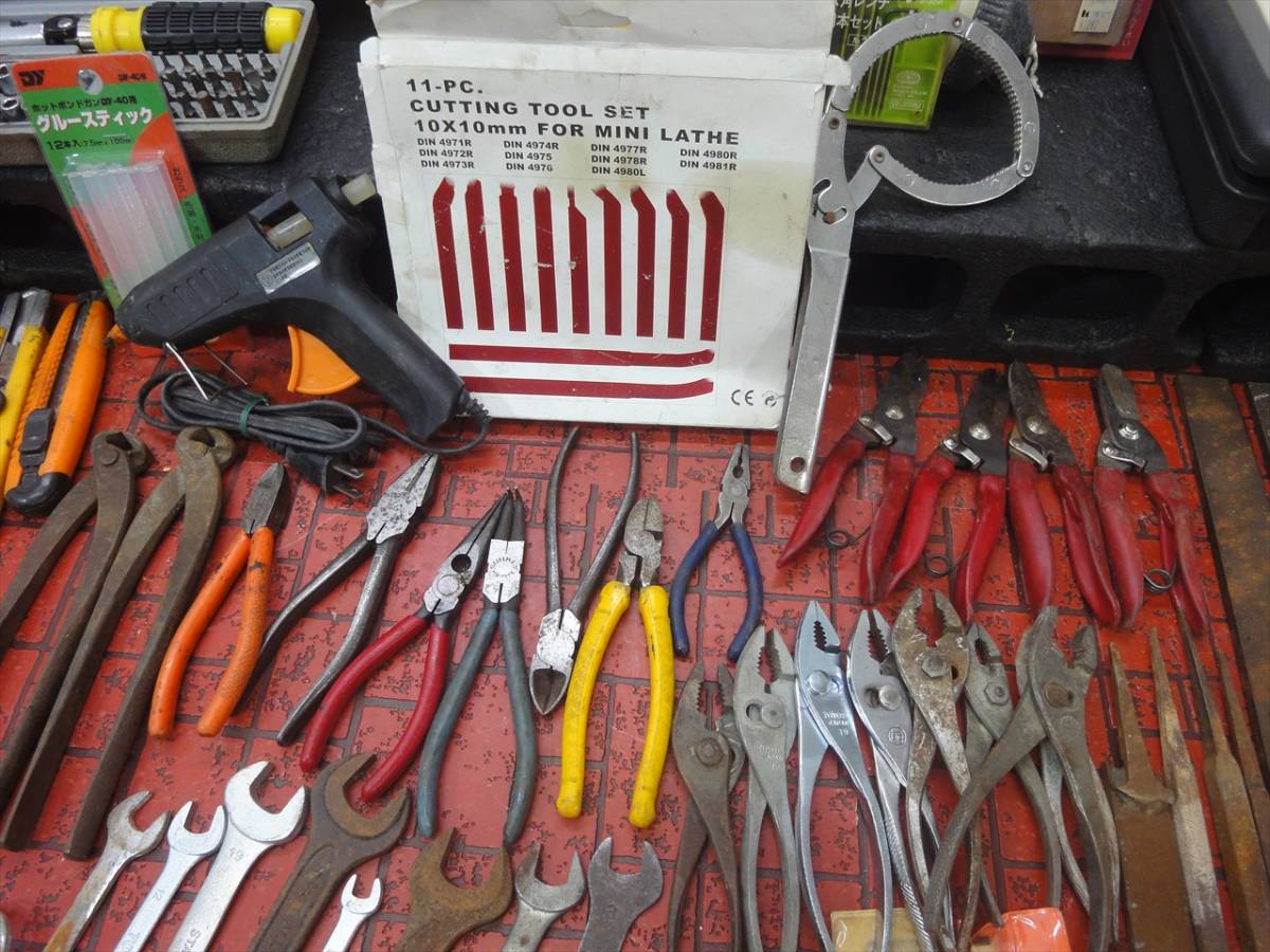 A15-3M5446/【工具大量】手工具 色々★ペンチ・ノコギリ、ドライバー・モンキー・ヤスリ・レンチなど※沖縄/離島発送不可