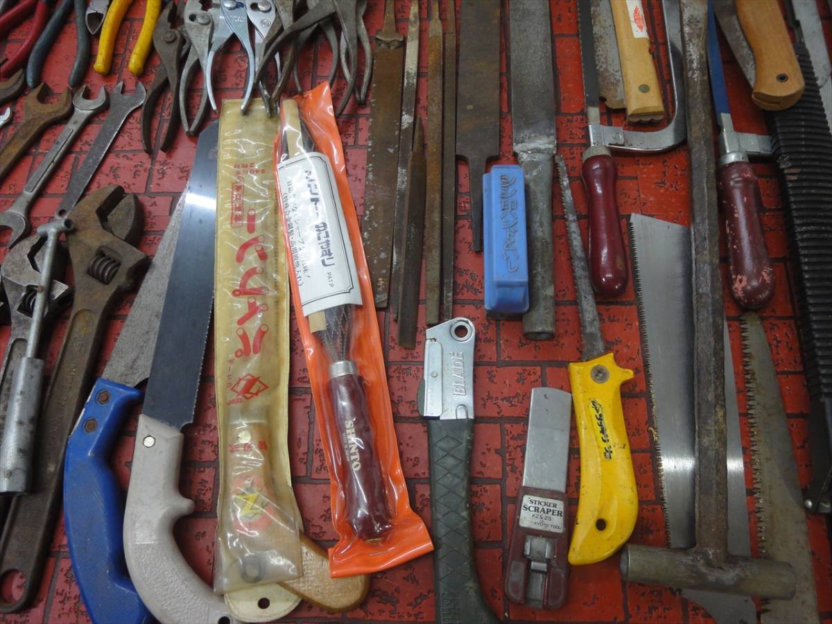 A15-3M5446/【工具大量】手工具 色々★ペンチ・ノコギリ、ドライバー・モンキー・ヤスリ・レンチなど※沖縄/離島発送不可