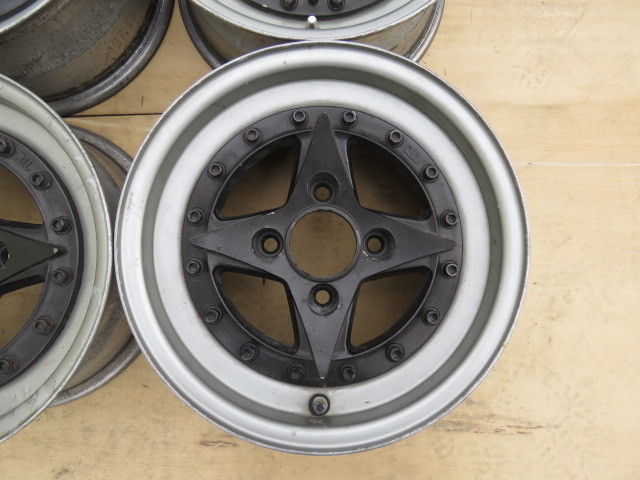 旧車 星形ホイール 14インチ 6J 4H114 +18 中古品4本!