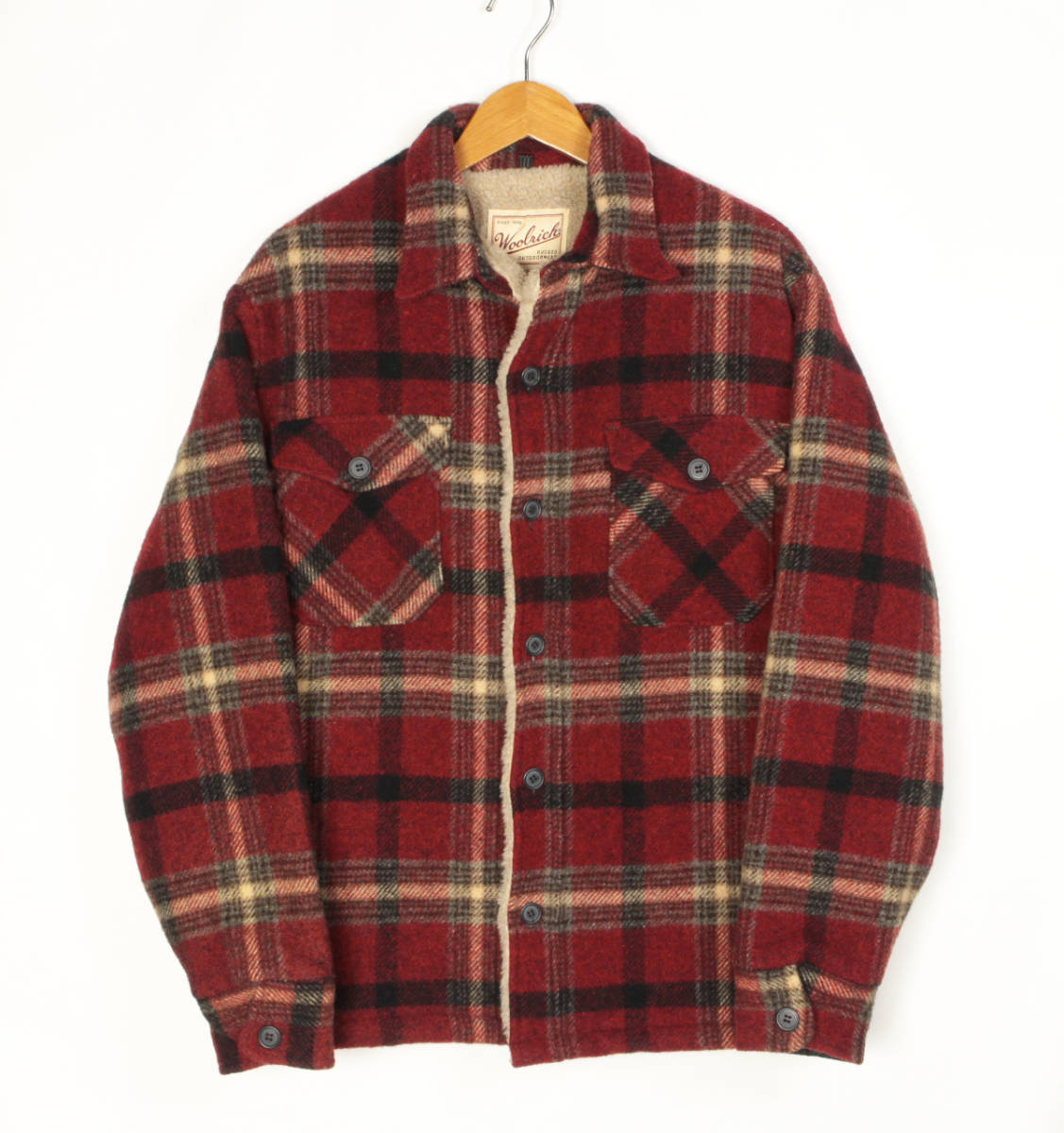 ウールリッチ ウールジャケット USA製 □美品 90s USA製 Woolrich ウールリッチ ウール 裏ボア CPO シャツ