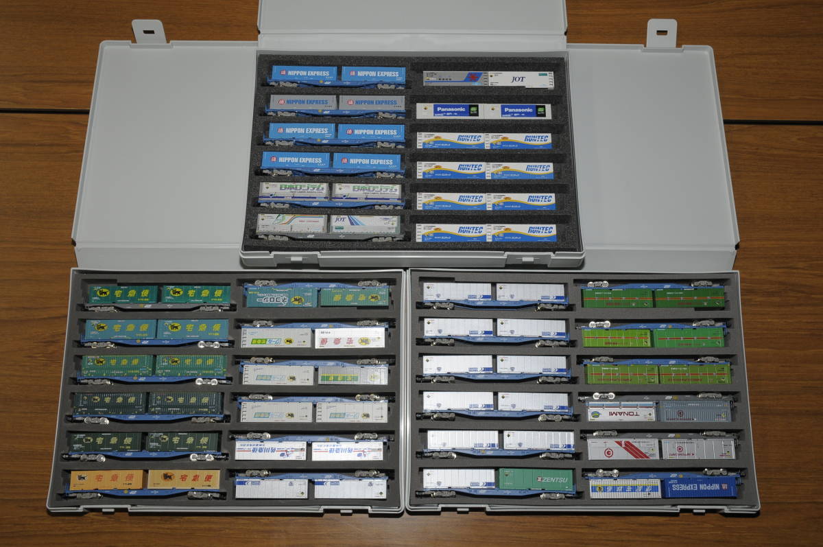 【中古・大量】TOMIXコキ104形・106形　東海道本線・山陽本線コンテナ列車風３０両セット＋おまけコンテナ18個