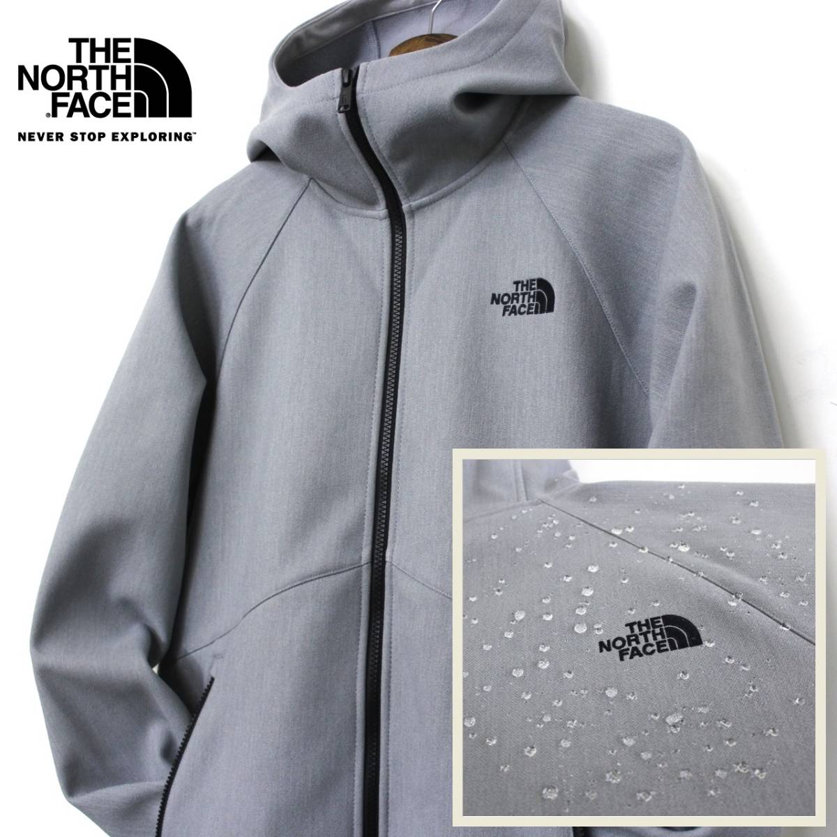 撥水フリース】新品(ot2252)The North Face (XL) *グレー色【新感覚 