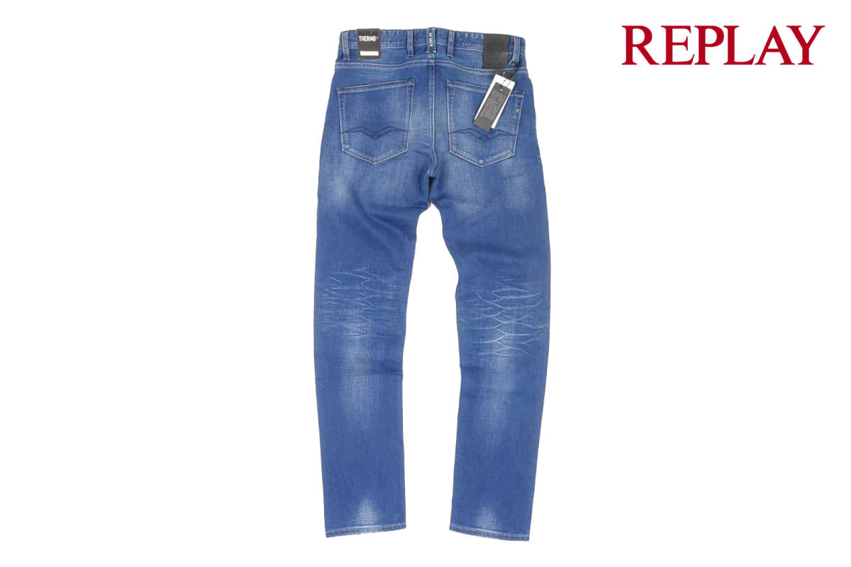 R10【新品3.4万】 REPLAY リプレイ 洗練された美シルエット デニム W31 RBJ 901 THERMO+