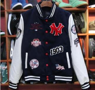 MLBヤンキー 切替えスタジアムジャンパー紺 XXXL-110