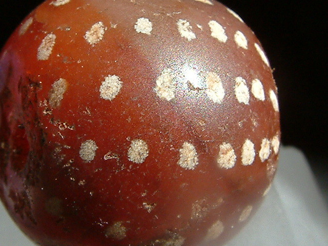 173..《天珠八仙》(大玉)Etched Carnelian DZI 古代紋..約2㎝