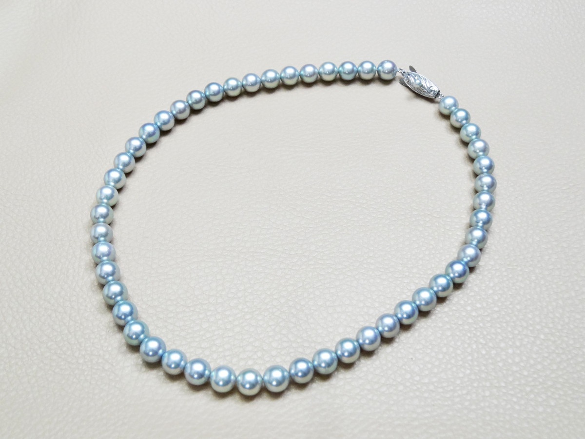 ☆1円～田崎真珠 TASAKI アコヤグレーパール ネックレス 7.5～8.0mm 
