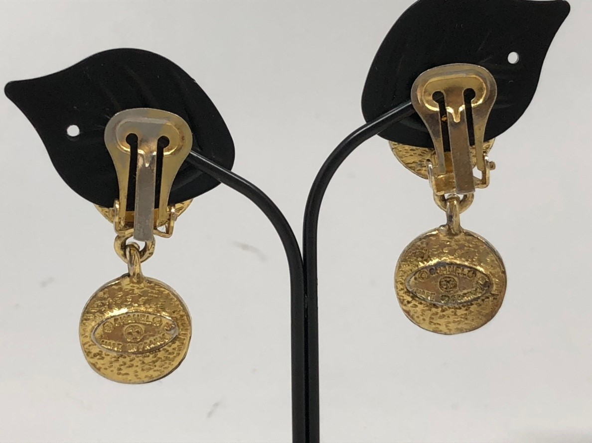 CHANEL♪シャネル♪イヤリング♪アクセサリー♪ココマーク♪ヴィンテージ♪ゴールドカラー♪コンパクト♪ぶら下がり♪100円スタート_3
