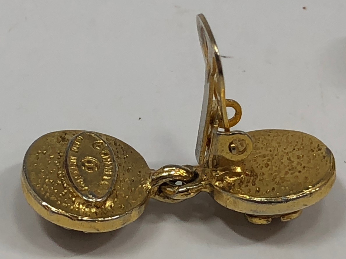 CHANEL♪シャネル♪イヤリング♪アクセサリー♪ココマーク♪ヴィンテージ♪ゴールドカラー♪コンパクト♪ぶら下がり♪100円スタート_5