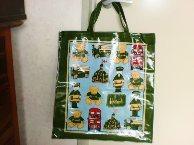 新品未使用☆ハロッズ HARRODS エナメルトートバッグ Lサイズ 