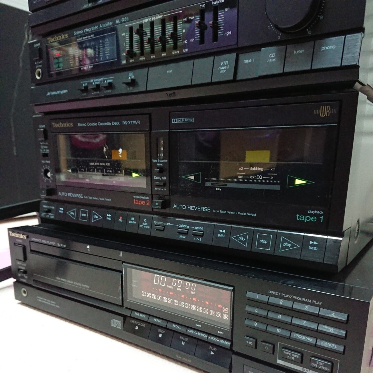 Technics コンポ レコードプレーヤー カセットデッキ アンプチューナー