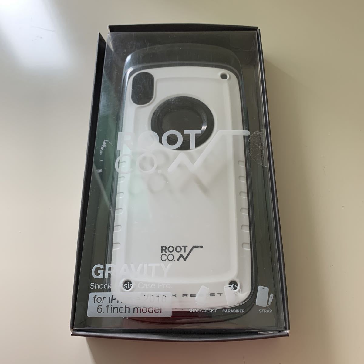 未使用 iphone XR スマホカバー ROOT CO 耐衝撃 アウトドア 白