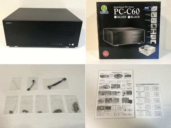 送料無料，SALE 箱付 LIAN LI PCケース PC-C60B ATX Micro ATX Mini-ITX 対応 HTPCケース アルミ 黒 ブラック PC-C60 リ アンリ DIRAC ディラック(ケース)｜売買されたオークション情報、yahooの商品情報をアーカイブ公開 - オ その他