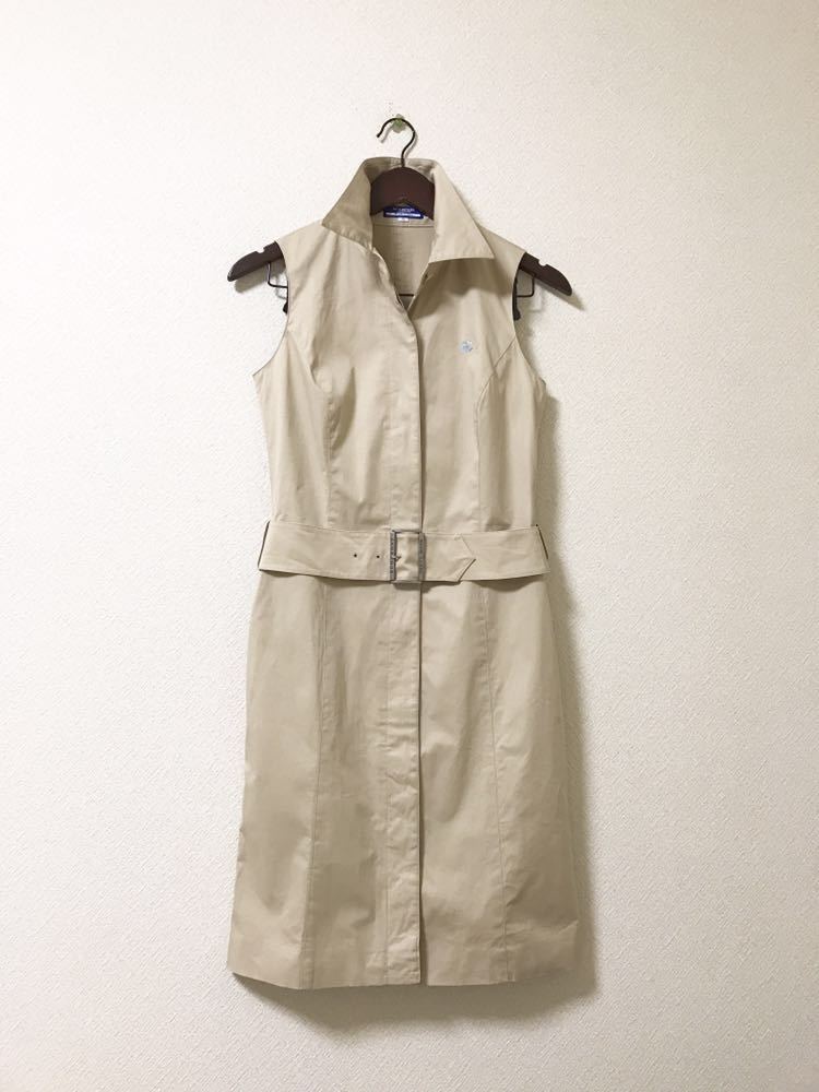BLUE BURBERRY チェック柄 バーバリーブルーレーベルハニーカラー