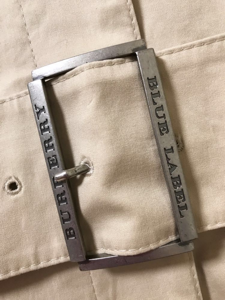 BLUE BURBERRY チェック柄 バーバリーブルーレーベルハニーカラー