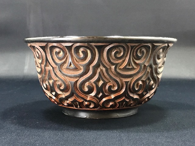 赤字超特価，人気 堆黒 彫漆 五層二色漆 倶利鉢 17.4cm 具利 倶利 /検索 鉢 菓子器 鎌倉彫り 堆朱 中国美術 中国古玩 盃洗 屈輪椀 中国骨董 倶利 彫り 細工(椀)｜売買されたオークション情報、yahooの商品情報をア 椀
