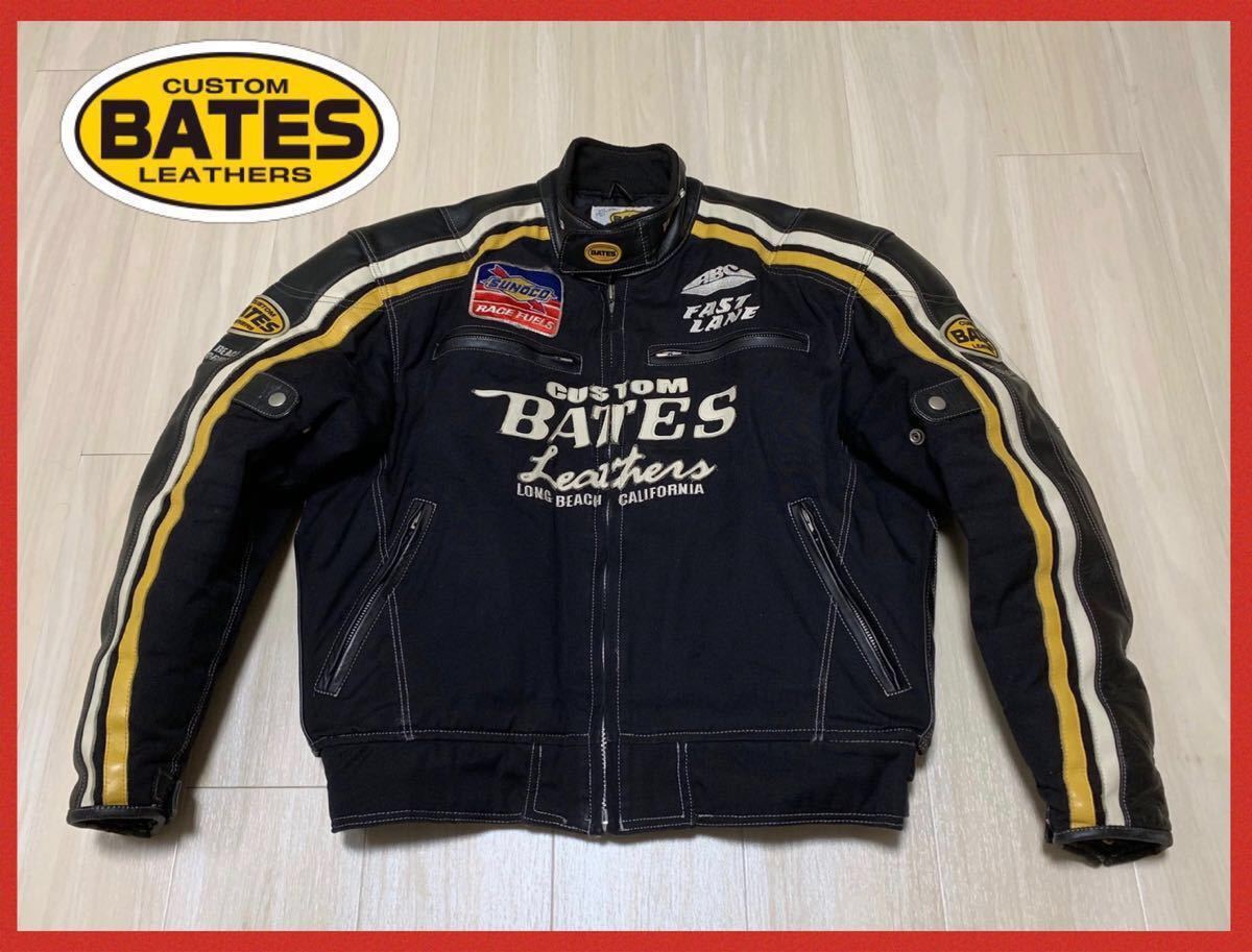 Lサイズ BATES ベイツ シングルライダースジャケット 黒 ブラック 