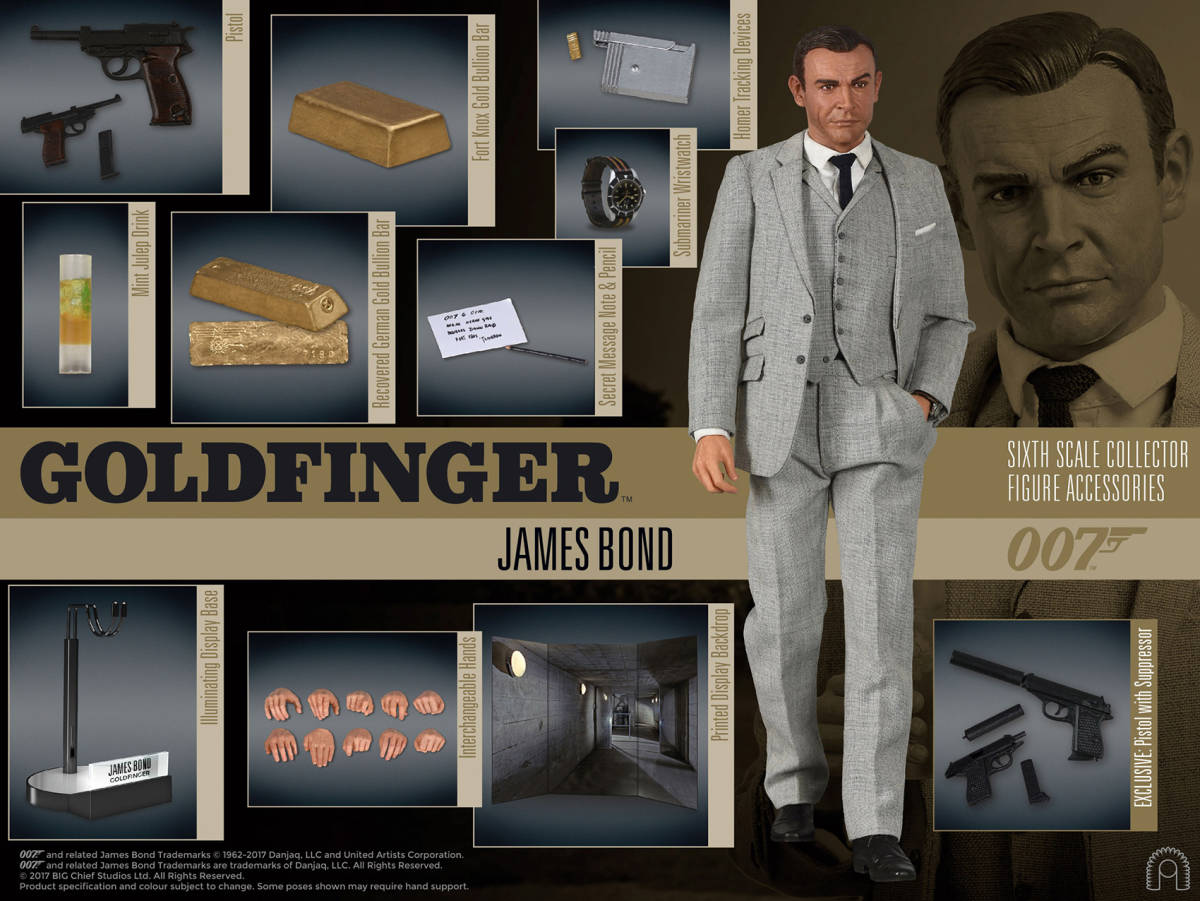 Chief Studios Big 007 1⁄6 Goldfinger James Bond GOLD BOND JAMES 