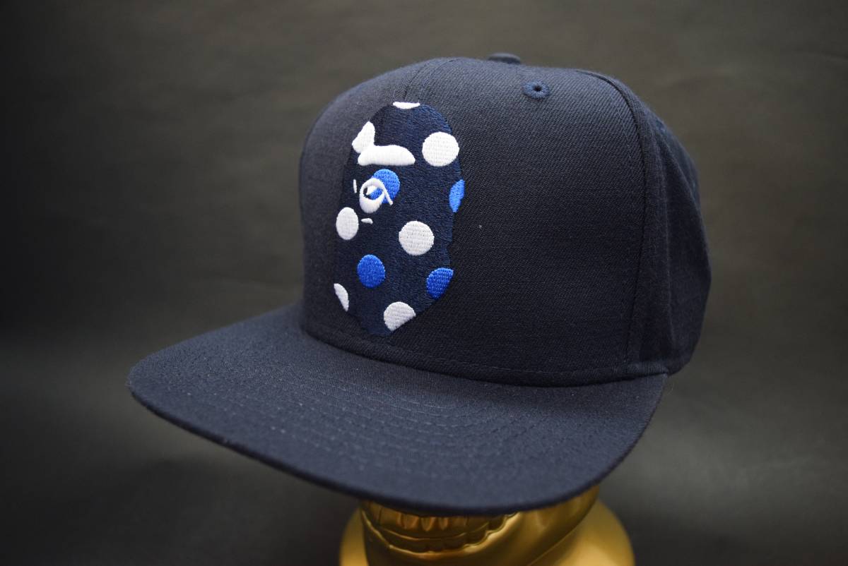 A BATHING APEアベイシングエイプスナップバックキャップNAVY BATHING