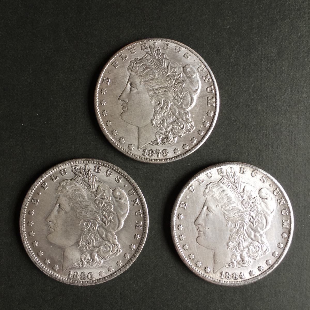 【新作登場，セール】 古銀幣 アメリカ 女神頭像 銀貨 背 鷹 one dollar 1878 1884 1890 22g程&times;3枚まとめY0100(北アメリカ)｜売買されたオークション情報、yahooの商品情報をアーカイブ公開 - オークファン 北アメリカ