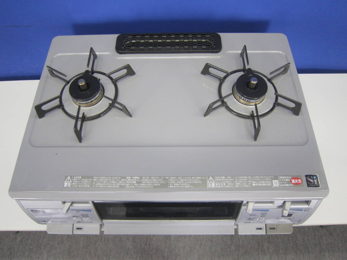 1円～ 美品！リンナイ LPガスコンロ KGM630VGR/RT63WHT-R 2017年製 右 