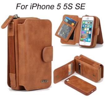 Iphone 5s 5 se 6 6 s 7 8プラス 多機能ジッパー 財布ポーチ 取り外し可能 携帯ケース1429_1