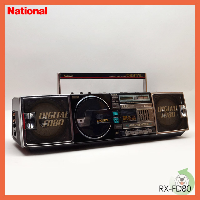 1円】National/ナショナル CDラジカセ RX-FD80 CD/FM/AM/ラジオ