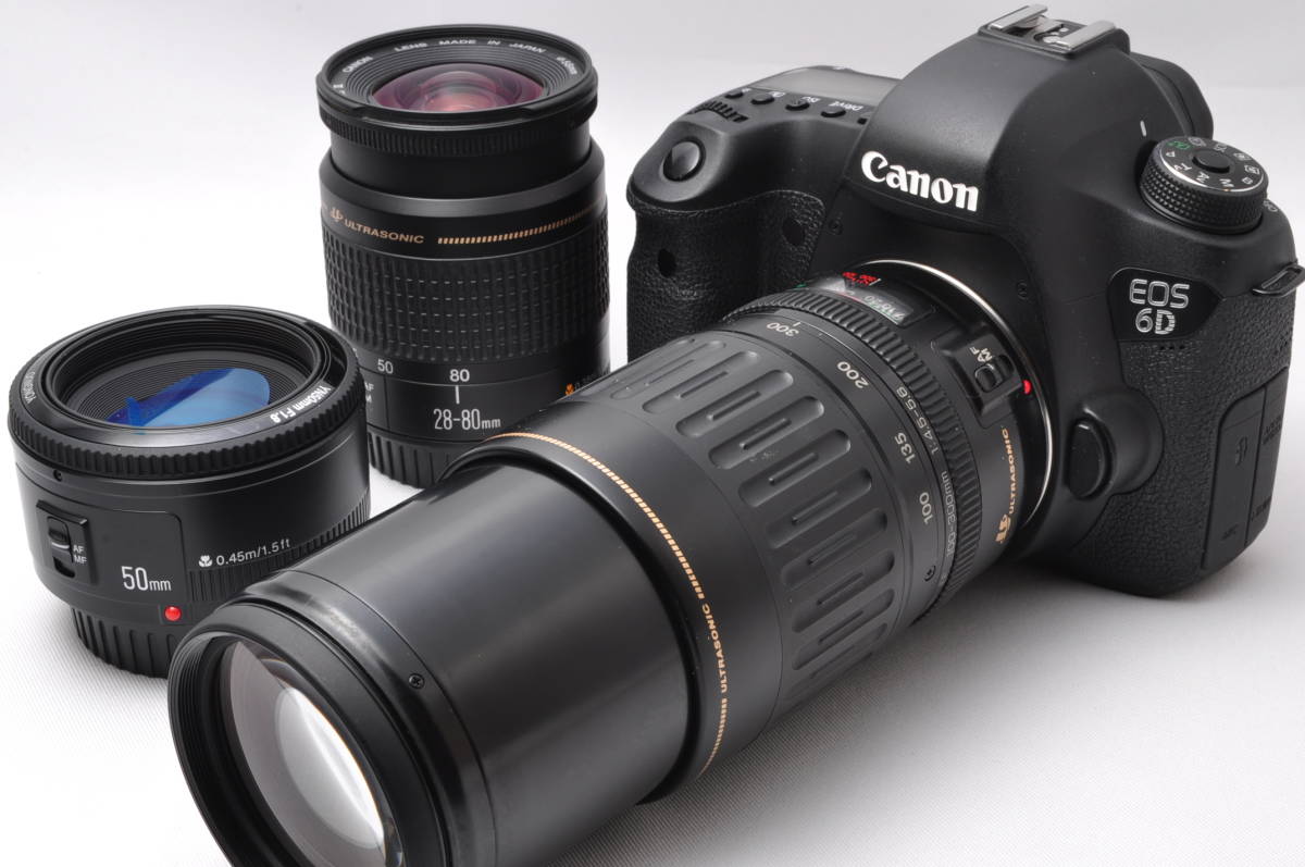 ☆極上美品☆Canon キャノン EOS 6D 単焦点&標準&超望遠トリプルレンズ 