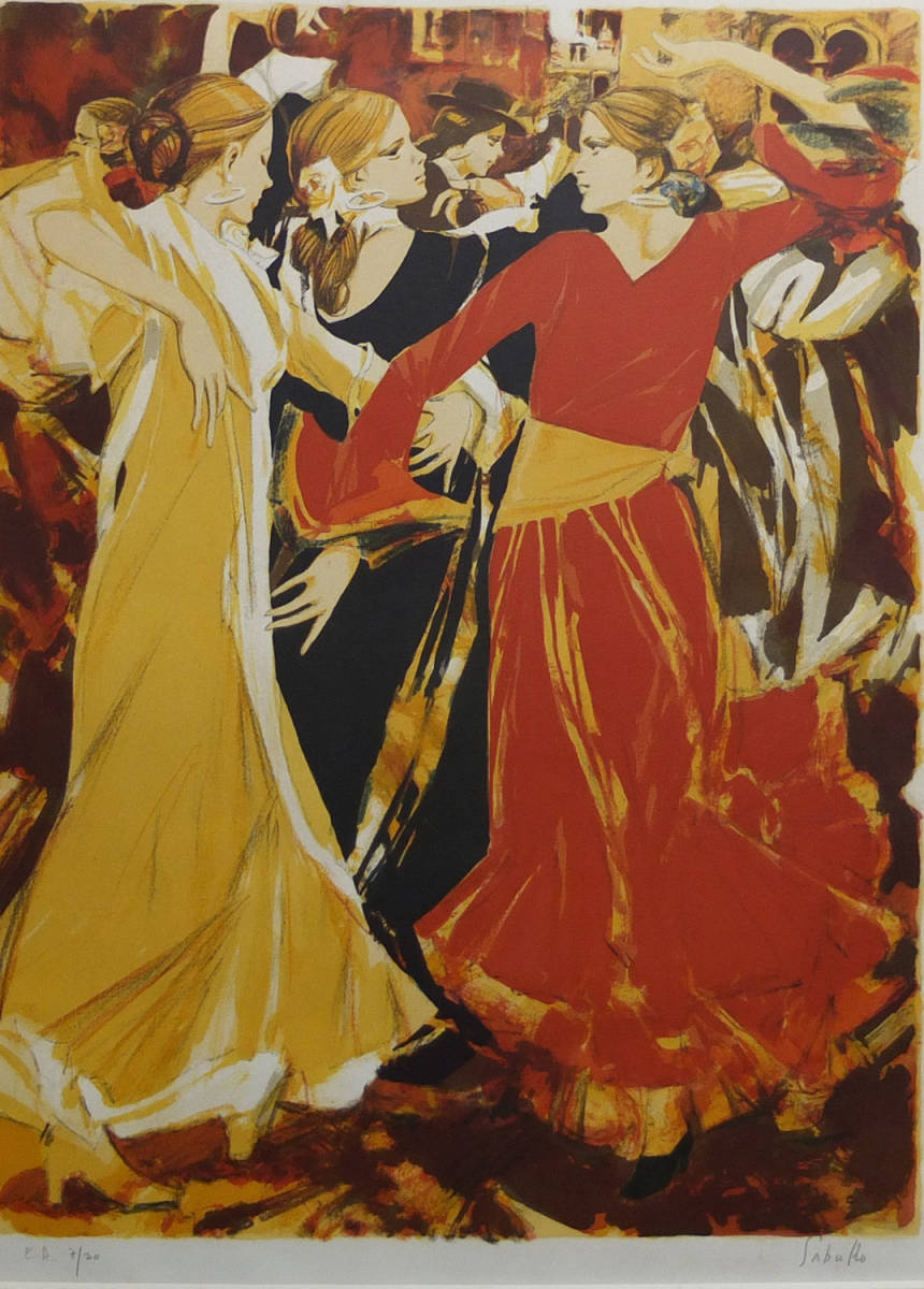 斎藤三郎【街】lithograph 直筆サインあり　EA 斎藤三郎作品を卸し価格で販売しています。 版画