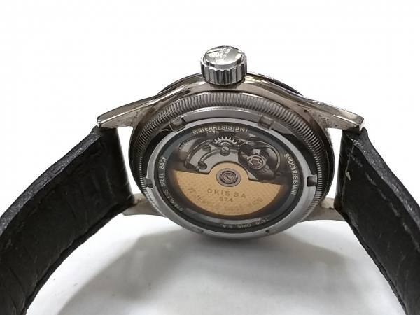 ORIS(オリス) 腕時計 7400 メンズ 社外ベルト/裏スケ アイボリー×シルバー