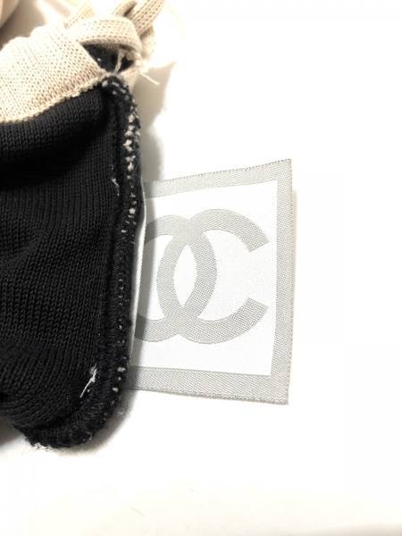 シャネル CHANEL リュックサック スポーツライン コットン ベージュ×黒 ナップサック バッグ