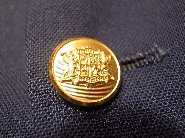 安い 販売 美品 USA製 John Weitz ジョン ウェイツ 薄紺 ブレザー 金釦