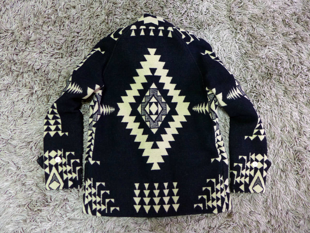 jelado ジェラード 36 salem jacket ナバホ オルテガ チマヨ ネイティブ柄 ブランケット クリーム×黒(ジャケット、上着 ...