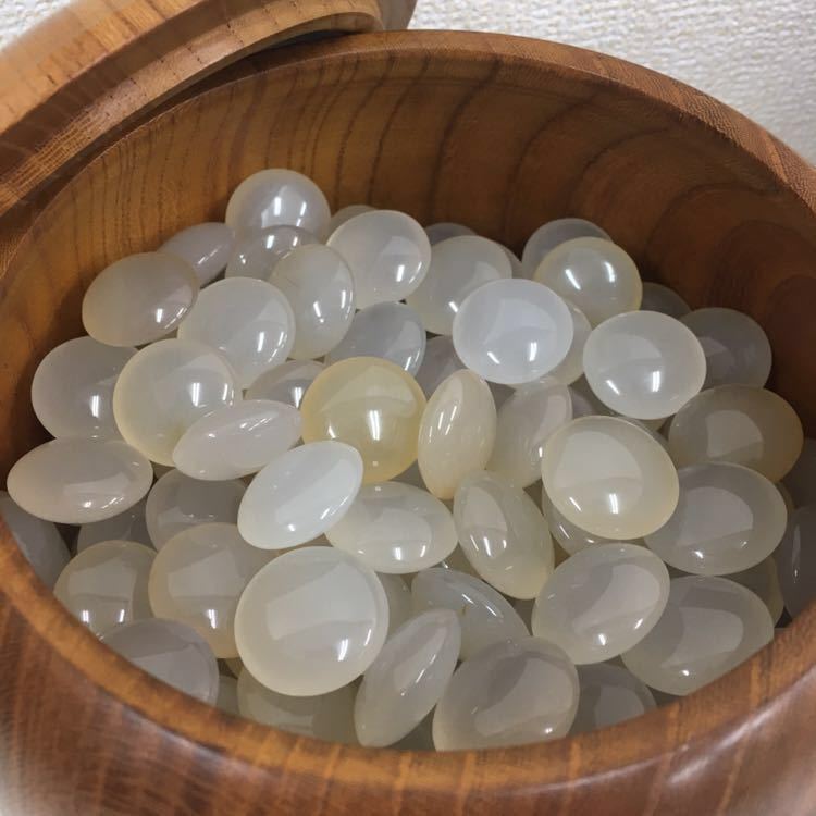 碁石 囲碁 瑪瑙碁石 天然瑪瑙（メノウ）碁石セット 高級ナツメ製碁笥
