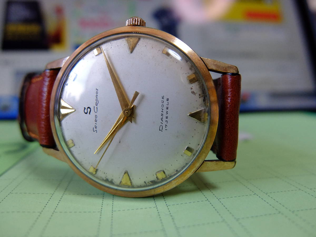 セイコー クロノス 手巻き 17石 14K 金張り SEIKO CRONOS 17JEWELS