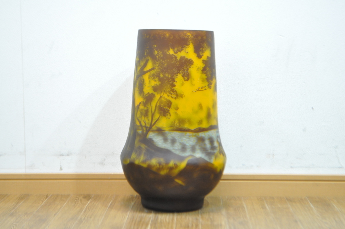 100%新品，人気SALE 特大 エミール ガレ 花瓶 高さ37㎝ 花彫刻大花瓶 被せガラス 花器 壺 ガラス鉢 アールヌーボー アールデコ 骨董 美術品 A-14c13(工芸ガラス)｜売買されたオークション情報、yahooの商品情報をア 工芸ガラス