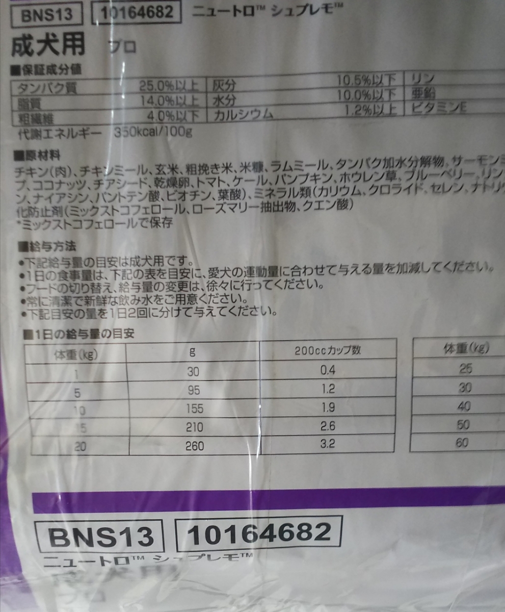 新作登場 ニュートロシュプレモ一般成犬用17.5kg
